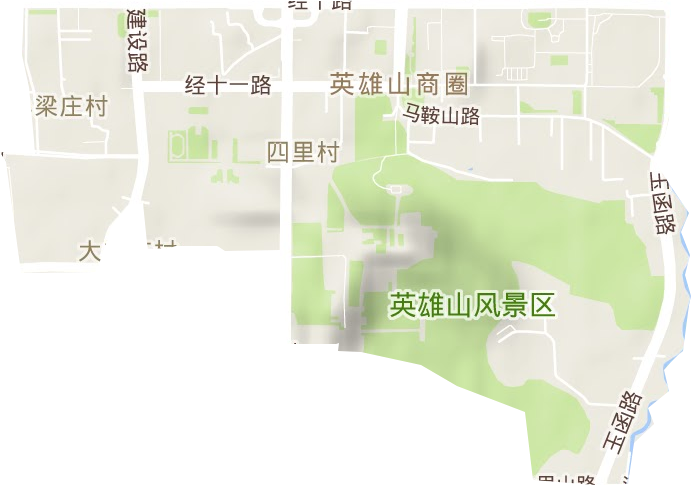 四里村街道地形图
