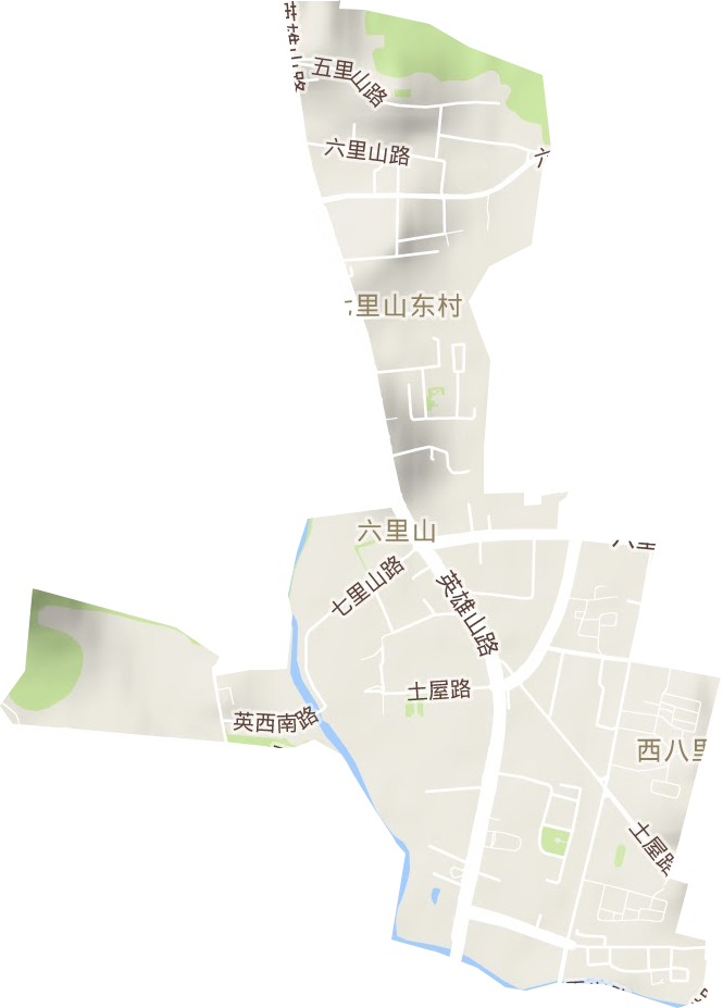 六里山街道地形图