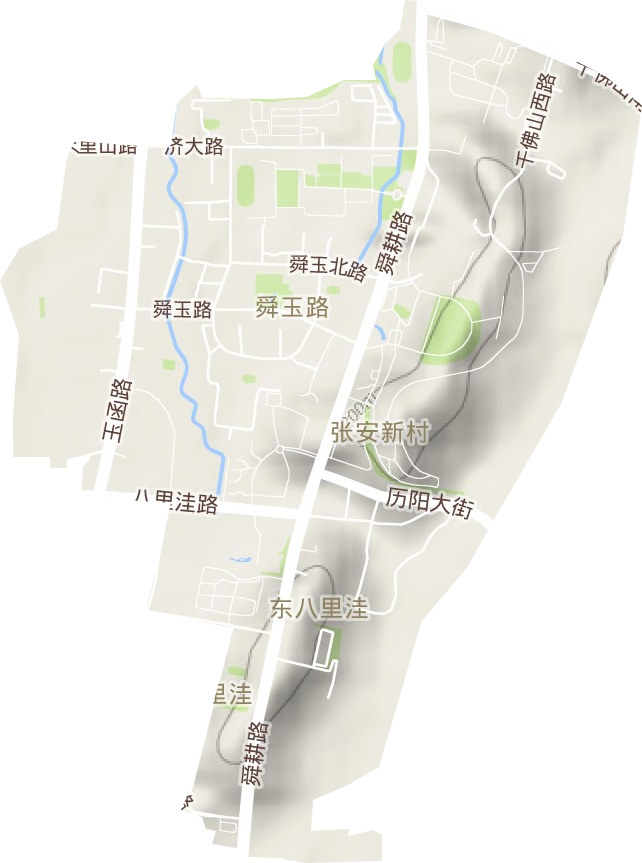 舜玉路街道地形图