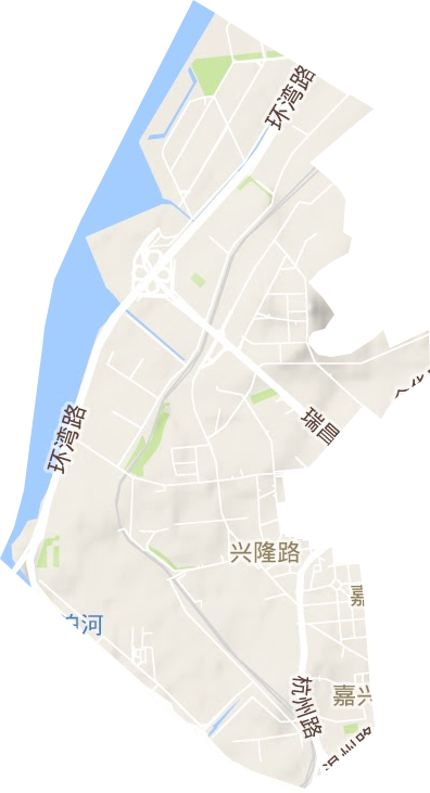 兴隆路街道地形图