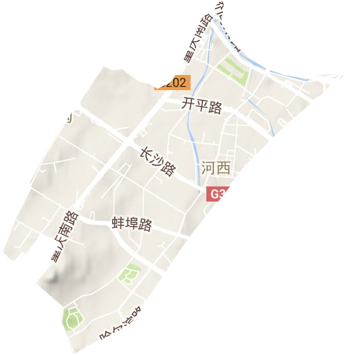 河西街道地形图