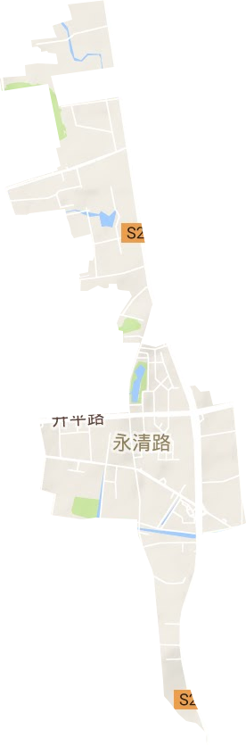 永清路街道地形图