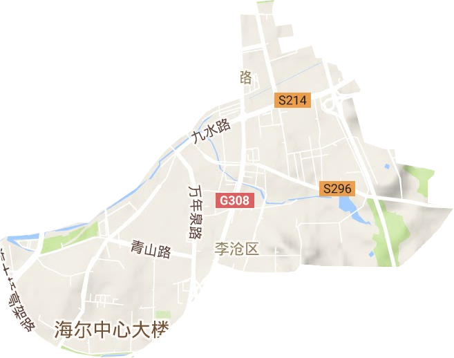 浮山路街道地形图