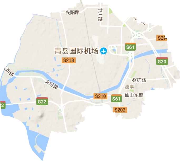 流亭街道地形图