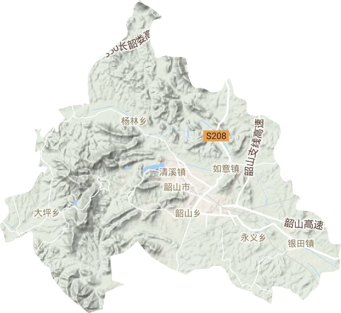 湘潭市高清地形地图,湘潭市高清谷歌地形地图