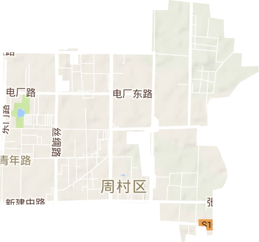 青年路街道地形图