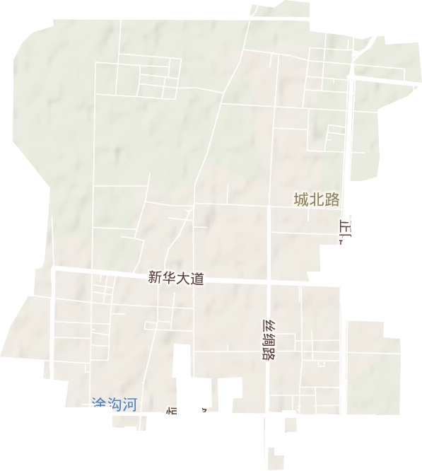 城北路街道地形图