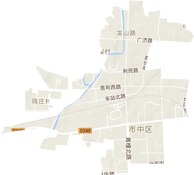 龙山路街道地形图