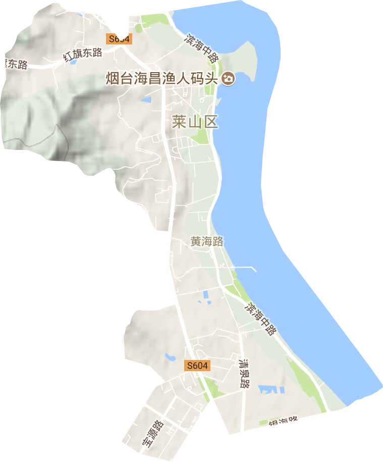 黄海路街道地形图