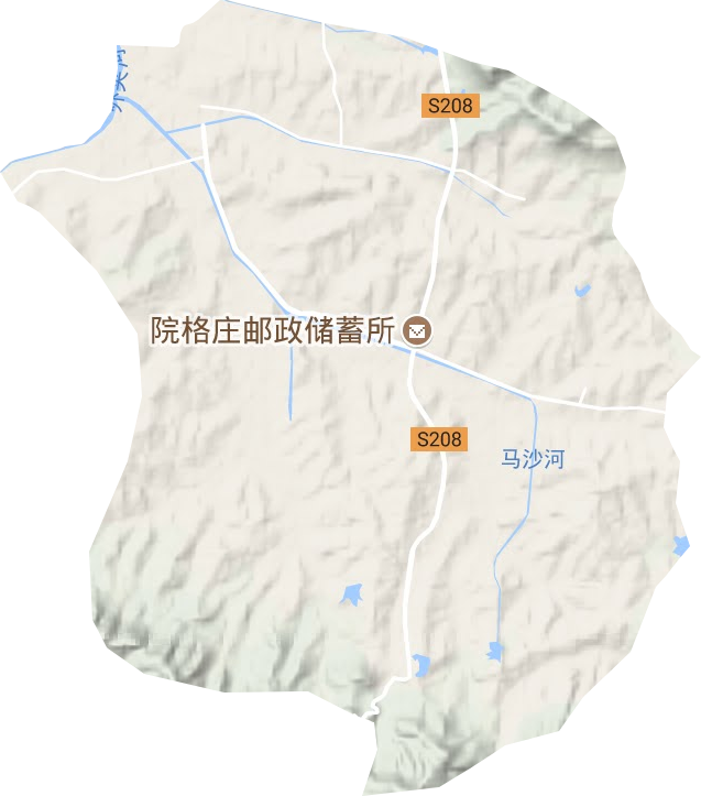 院格庄街道地形图