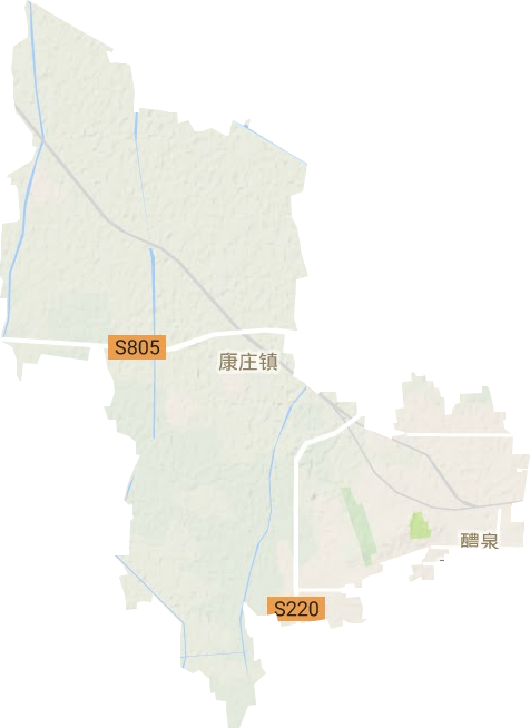 高密市醴泉街道地形图