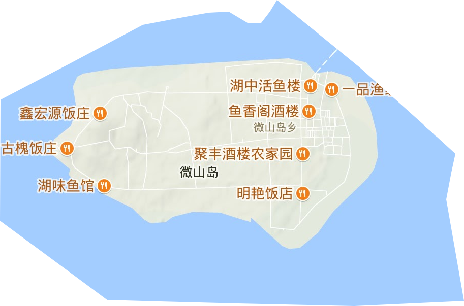 微山岛乡地形图