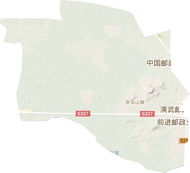 卧龙山镇地形图