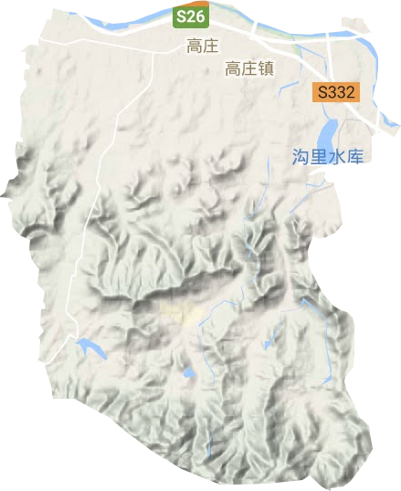 高庄街道地形图