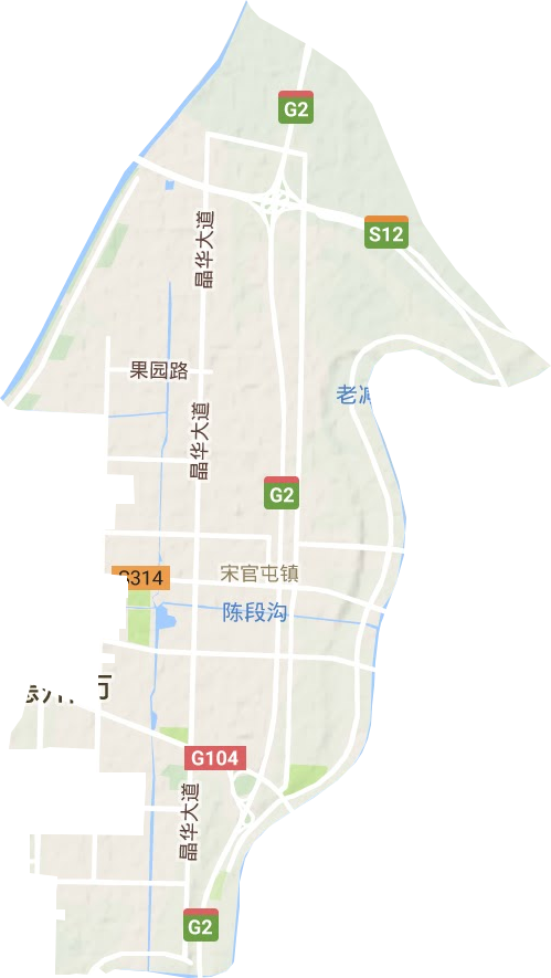 宋官屯街道地形图