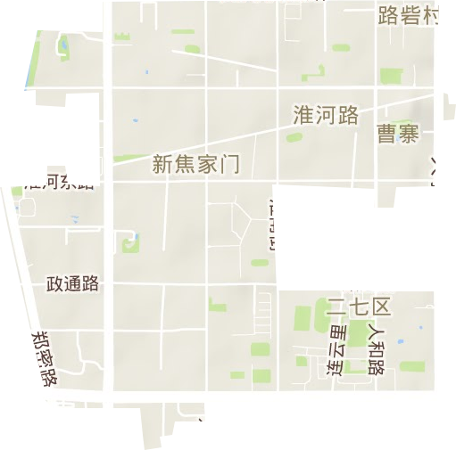 淮河路街道地形图