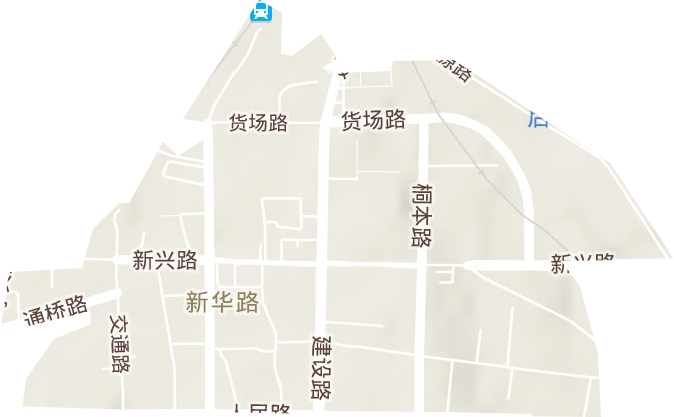 新华路街道地形图