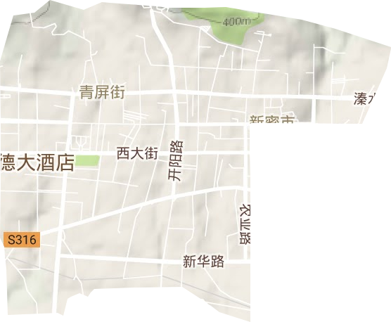 青屏街街道地形图