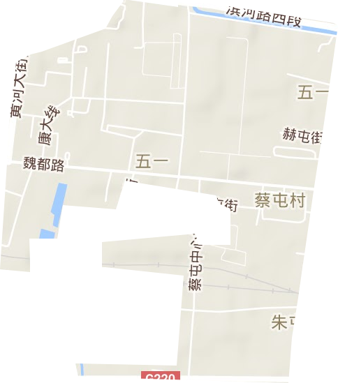 五一街道地形图