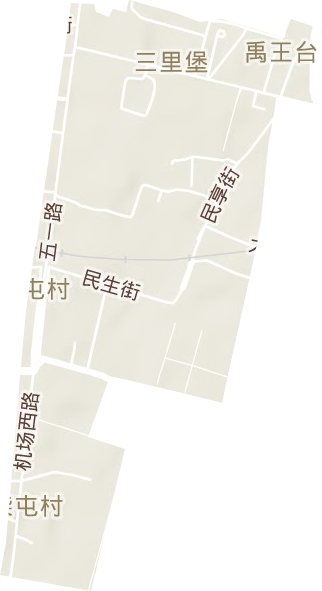 三里堡街道地形图