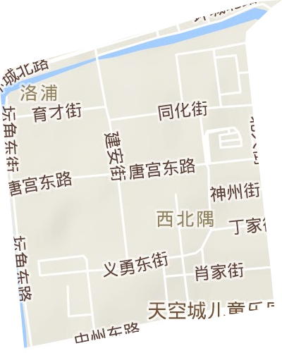 西北隅街道地形图