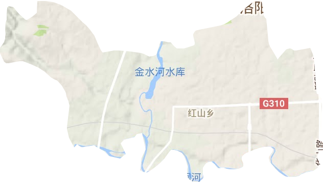 红山街道地形图