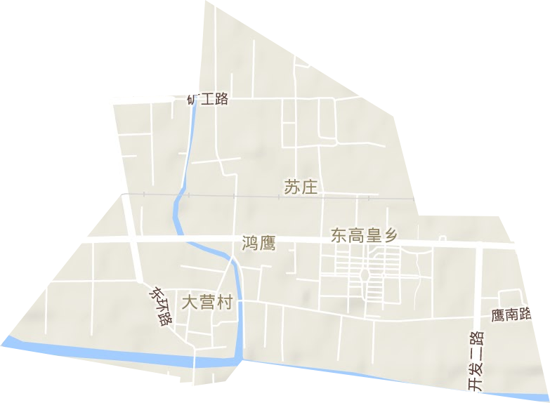 鸿鹰街道地形图