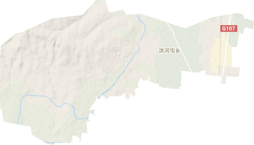 洪河屯乡地形图