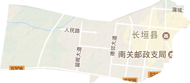 蒲西街道地形图