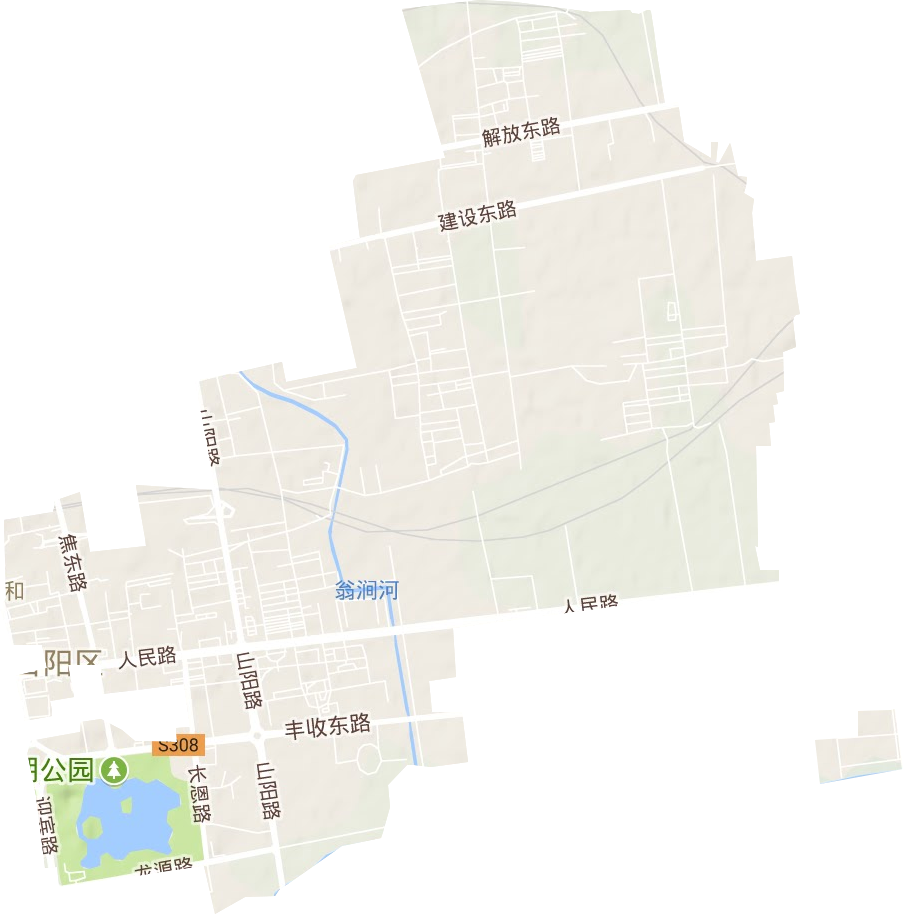 新城街道地形图