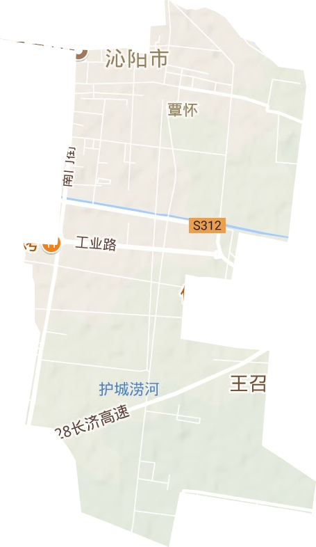 覃怀街道地形图