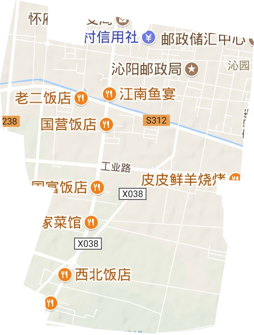 沁园街道地形图