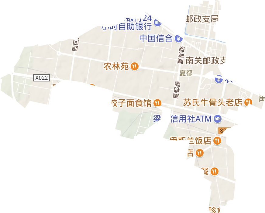 夏都街道地形图