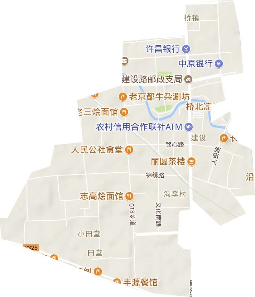 建设路街道地形图