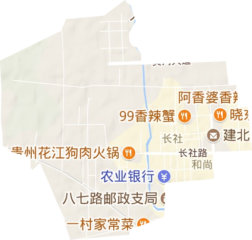 长社路街道地形图