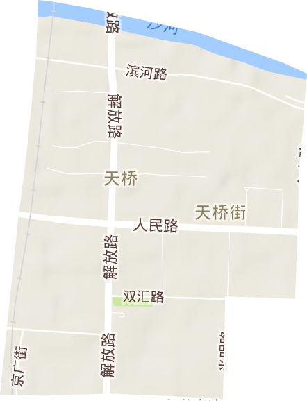 天桥街街道地形图