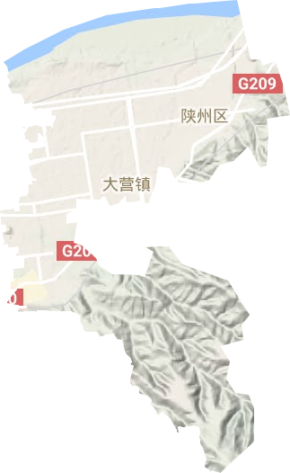 大营镇地形图