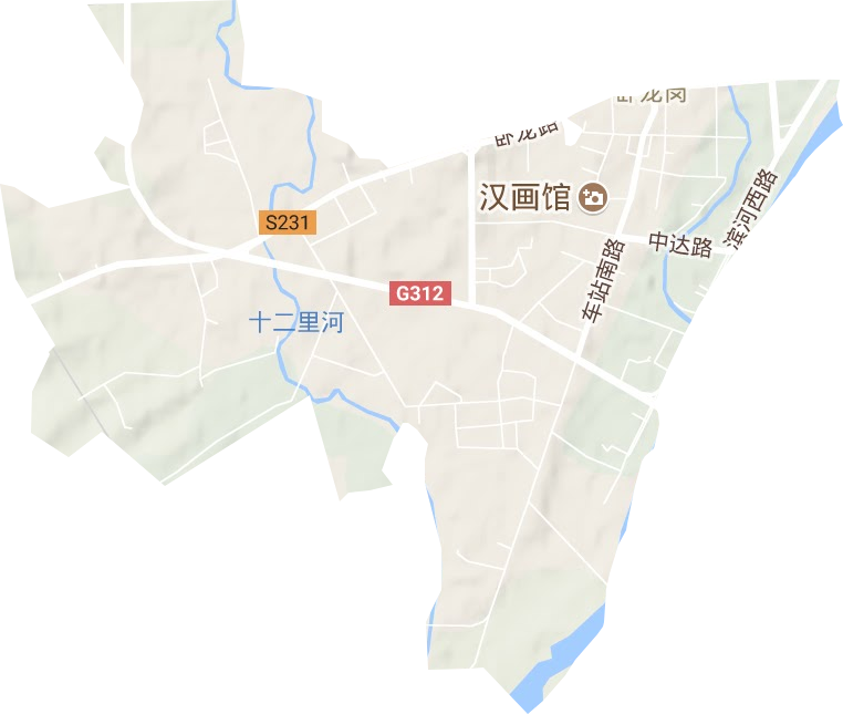 卧龙岗街道地形图