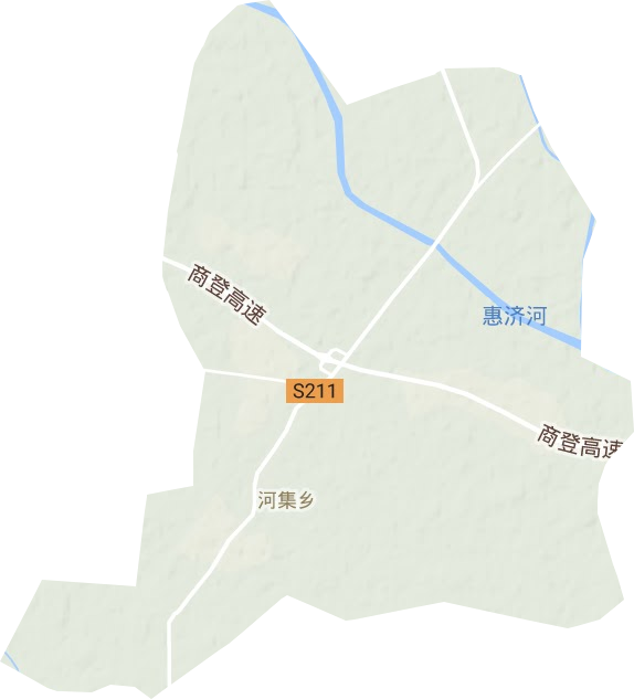 河集乡地形图