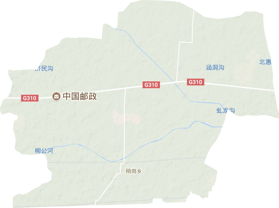 稍岗乡地形图