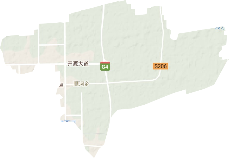 顺河街道地形图