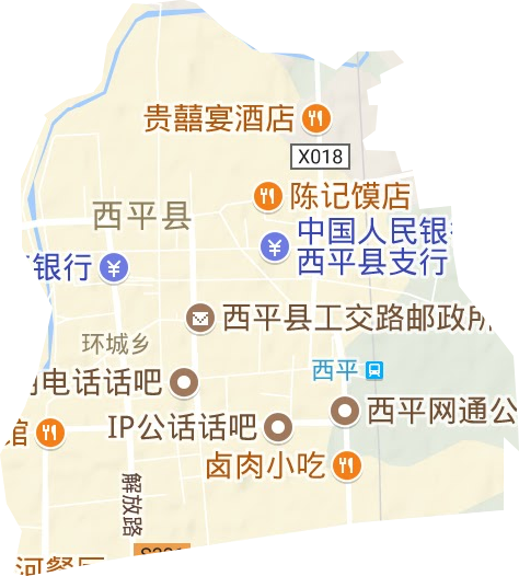 柏城街道地形图