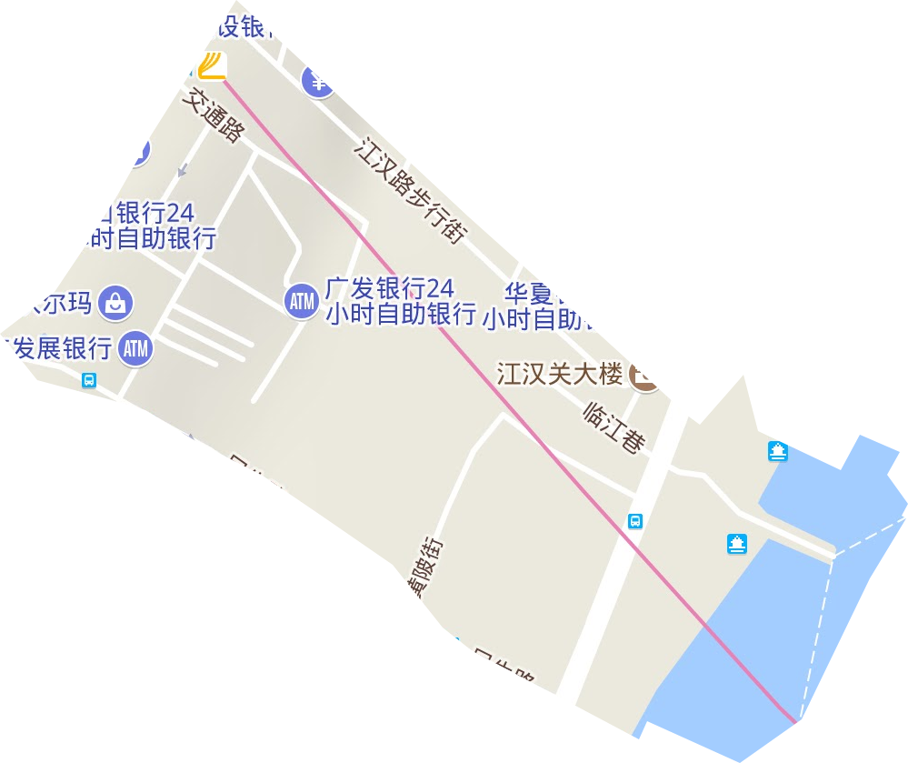 花楼街办事处地形图