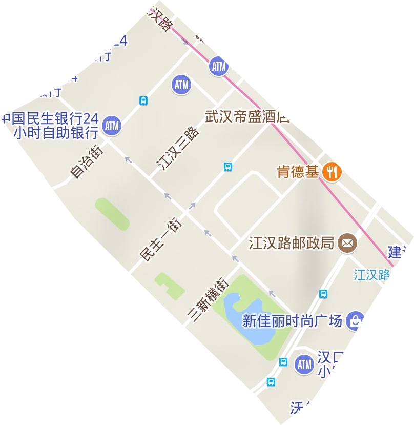 水塔街办事处地形图