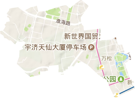 万松街办事处地形图