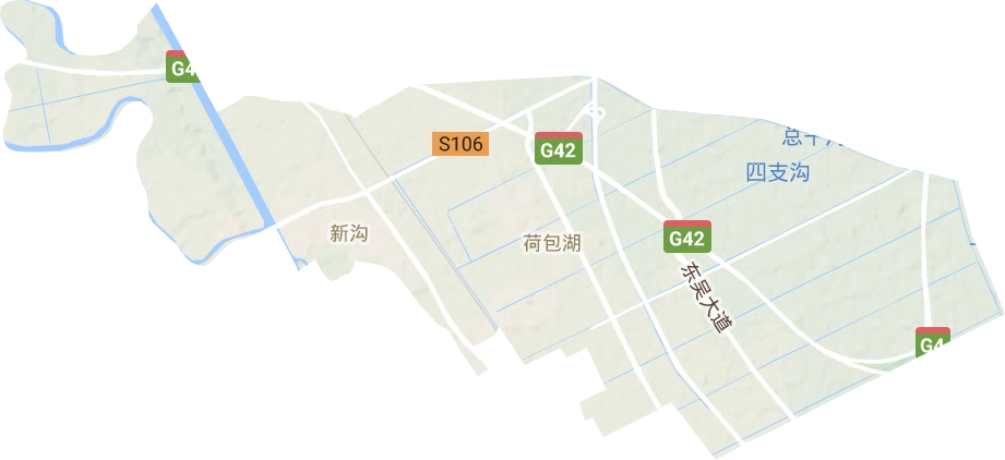新沟镇街道地形图
