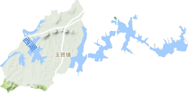 玉贤镇地形图