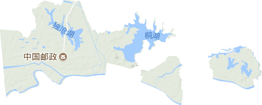 桐湖办事处地形图