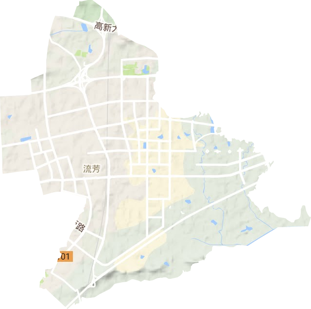 佛祖岭街道地形图