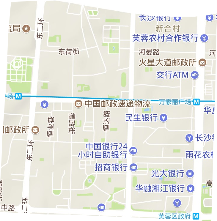 荷花园街道地形图